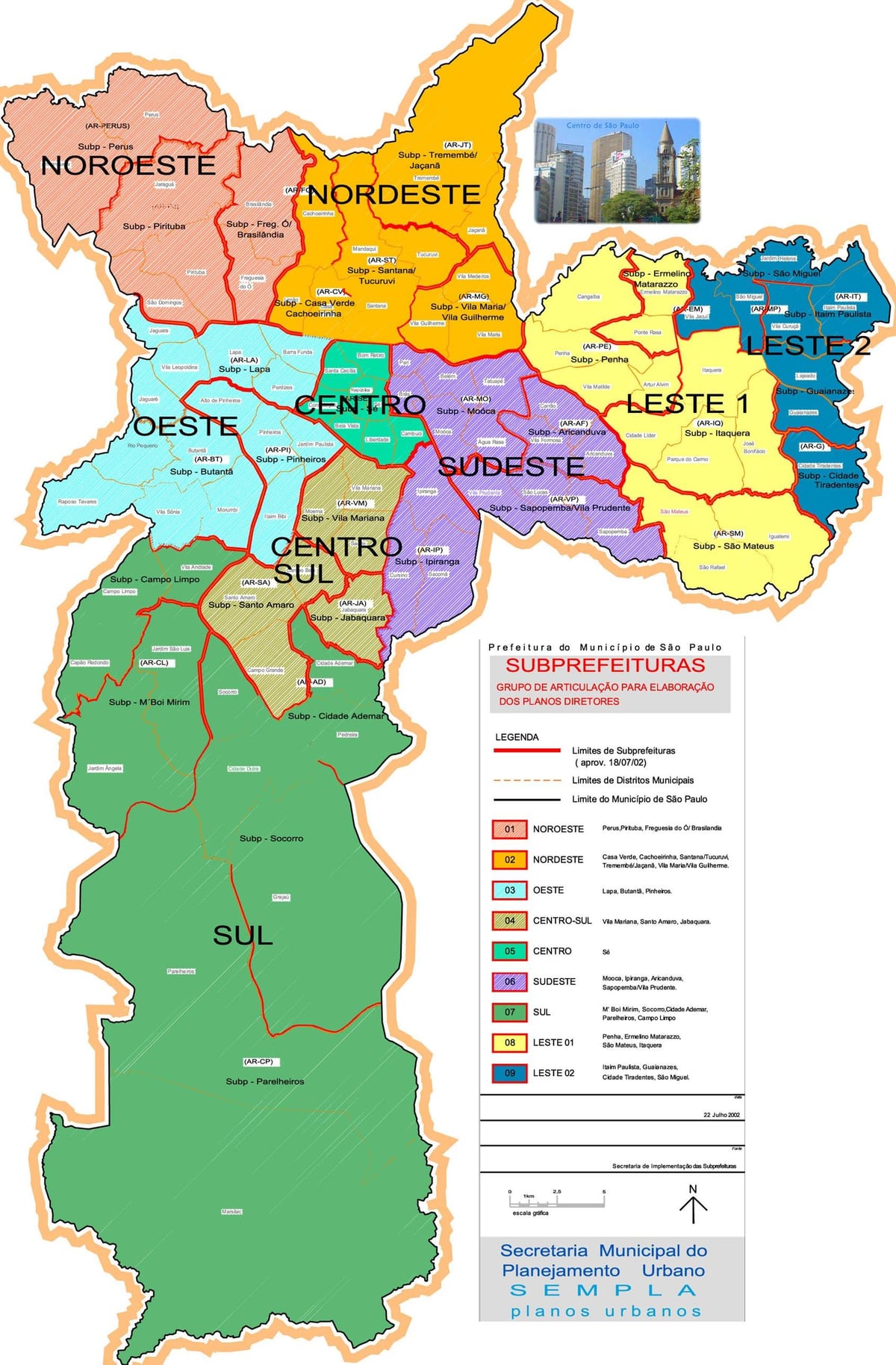 Sao Paulo, brasil auzo mapa