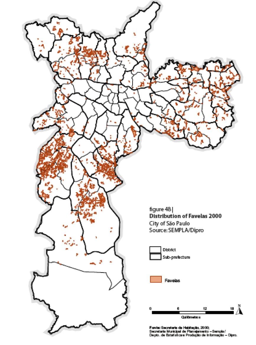 mapa Sao Paulo favelas