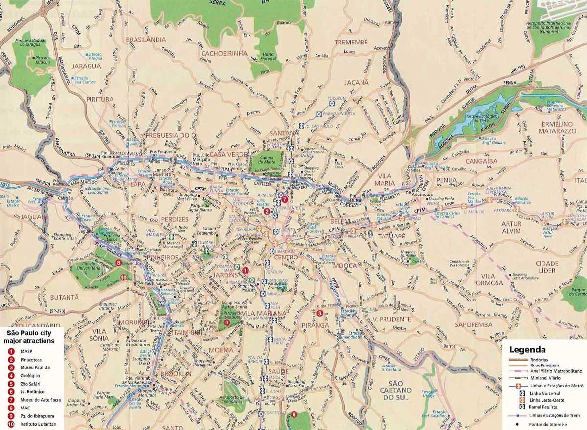 São Paulo lorategi mapa
