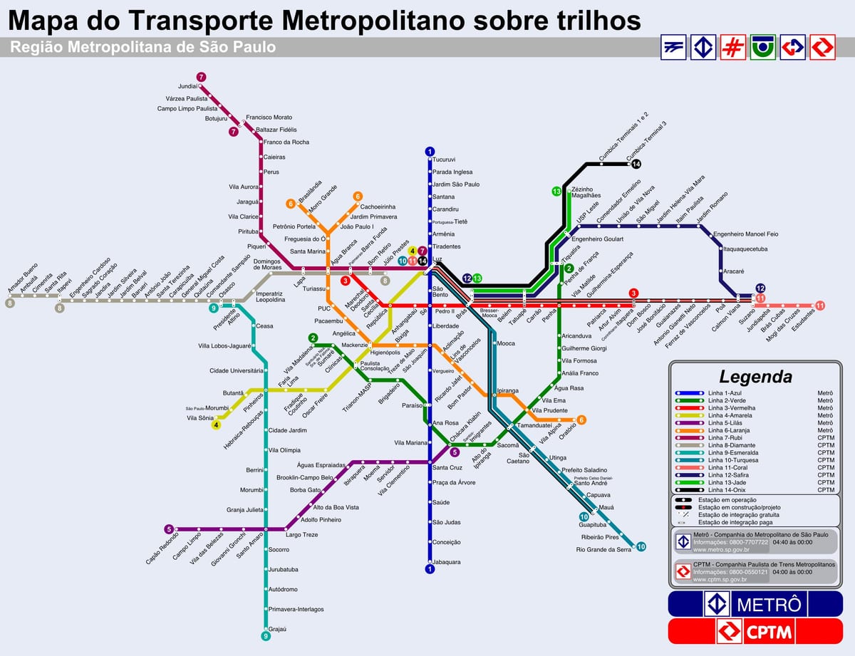 São Paulo tranbia mapa